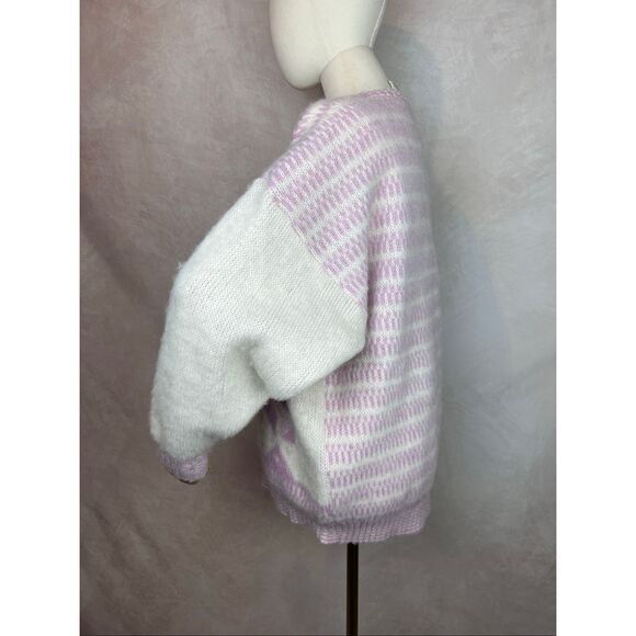 Vintage Pink Snowflake Sweater 100% Wool Size Large Iceland Plus Size - Picture 4 of 7